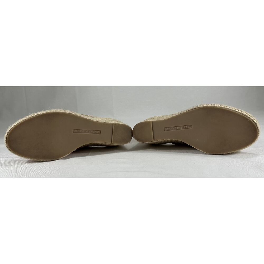 NWOB Banana Republic Coral Suede Espadrille Wedge Mules, Sz6M Preppy, City Girl - Picture 11 of 11